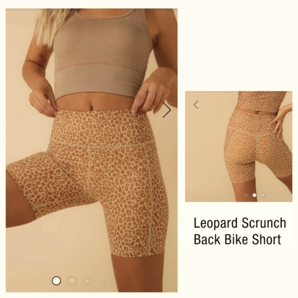 NWY Leopard Scrunch Back Bike Short